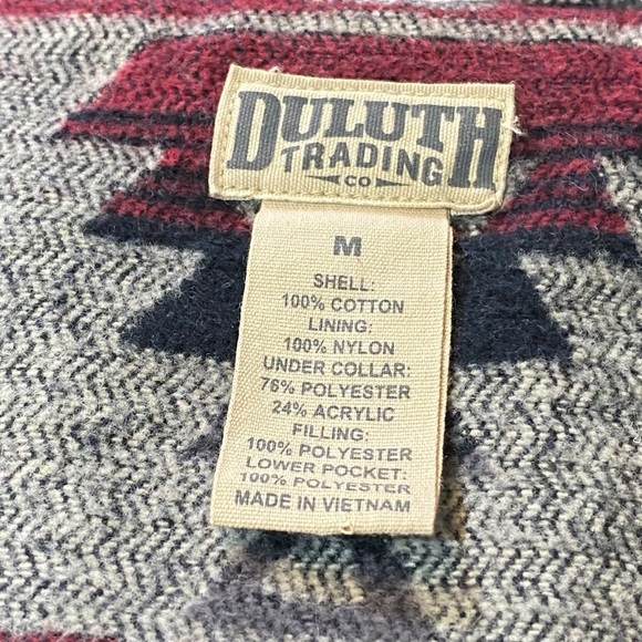 Duluth Trading Co Sherpa Festivest Aztec Vest Women’s Size M Gray Southwestern - Picture 7 of 9